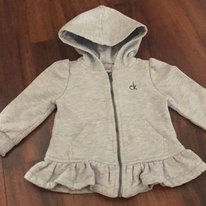 🍁🍁Calvin Klein peplum zip up hoodie 🍁🍁